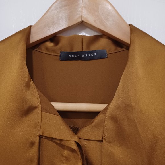 Suzy Shier Bow Tie Detail Blouse - Picture 4 of 10